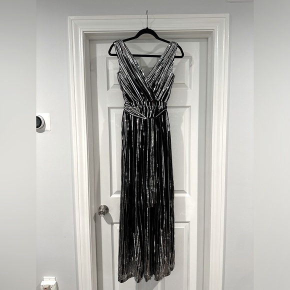 City Goddess Sequin Chiffon Wrap Maxi Dress - Picture 1 of 5